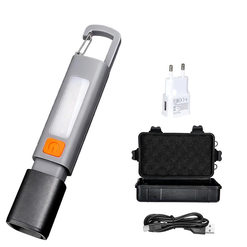 High Strong Power LED Flashlight Tactical Torch USB Rechargeable Zoom Emergency Lights For Outdoor Fishing Work Lighting Lamp