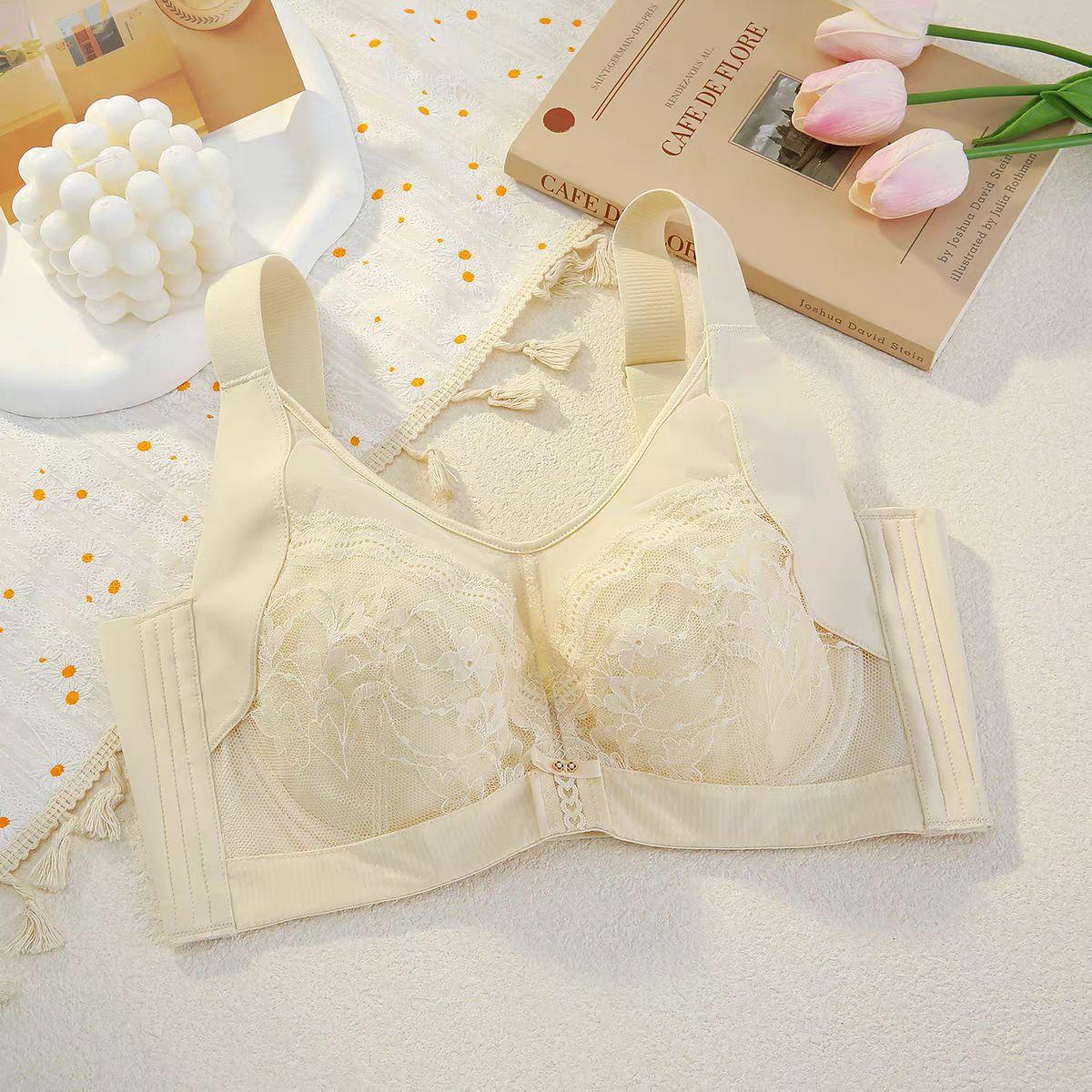 

Бюстгальтер с полной чашкой Женский тонкий бюстгальтер с кружевом, собирающий грудь, против провисания, большого размера, нижнее белье, бюстгальтер пуш-ап 36/80B бежевый