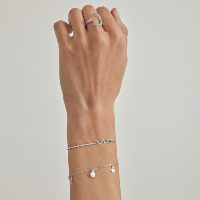 Bracelet - Luxenter - Nirik - Zircone Brillante - Plaqué Rhodium - 16cm + 3cm D'extension