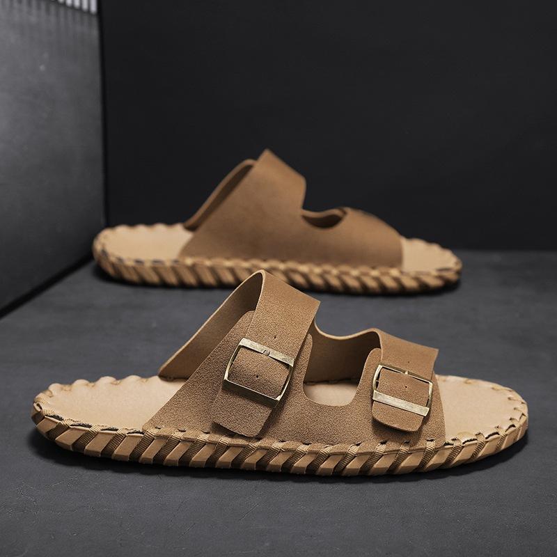

Roman slippers men s summer 2024 new casual sandals one-word drag retro soft-soled beach shoes men s outdoor 39