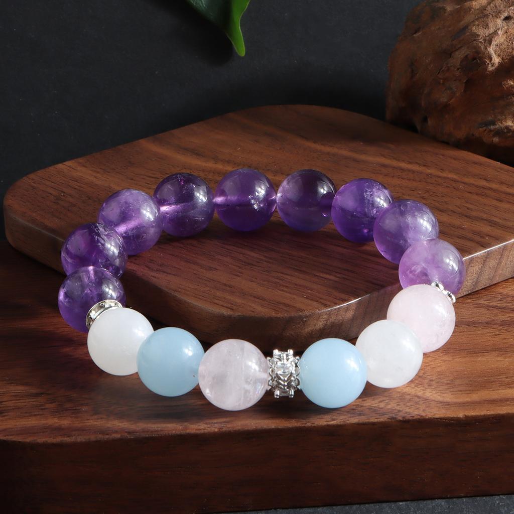 Natural amethyst morganite crystal bracelet versatile fashion commuting Douyin live broadcast explosion to send girlfriends and friends