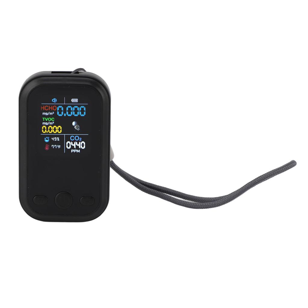 5 in 1 Quality Monitor Multifunctional Smart Portable CO2 Humidity Temperature Detector for Indoor Home