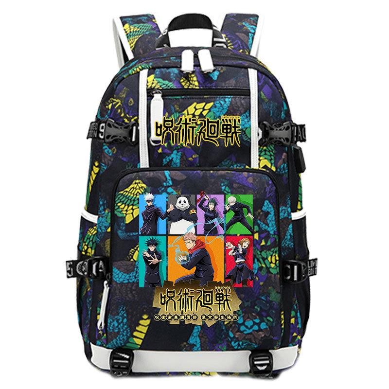 Bag Anime Peripheral Five Wushu Second Dimensional Backpack for Junior High School Students and Elementary School Students Large Capacity Backpack