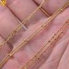 Copper-Plated 24K Gold Necklace with O-ring, Cuban, Beaded, Cross Chains & Vacuum Electroplated Jewelry Accessories