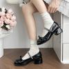 2025 New British Style Thick Bottom Mary Jane Shoes French Vintage Flat Round Head Japanese Style JK Loafers Adult