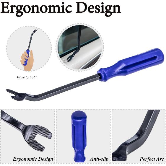5PCS Auto Trim Removal Tool Kit, No Scratch Plastic Pry Tool Kit, Auto Trim Removal Pry Tool, Car Panel Door Window Fastener Removal Tool Set For