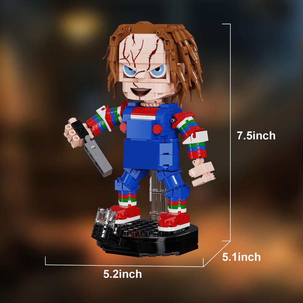 Halloween Horror Doll Building Blocks Scary Movie Clown Figures Model Kit - Decorative And Gift Toy for Fans Suitable for All Ag