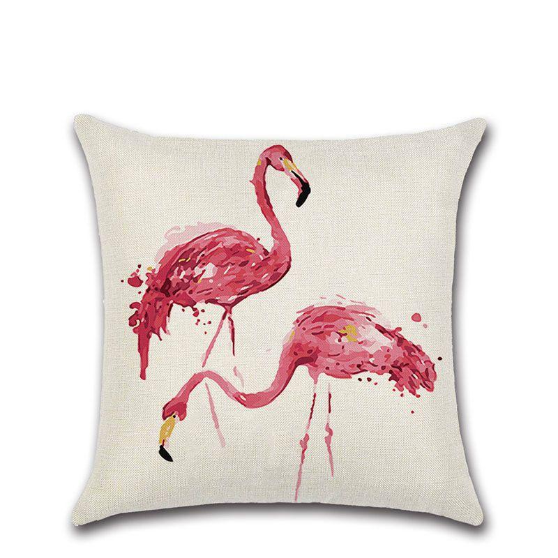 Versatile 18 Inch Summer Flamingo Throw Pillow Case Ideal For Sofa Bed And Home Decor