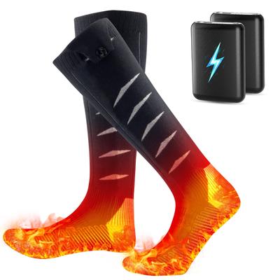THEKUKU Electric Heated Ski 6000mAh High USB 4 Temperature Highly Foot Heater for and Sizes Socks, Capacity, Rechargeable, Settings, Elastic,
