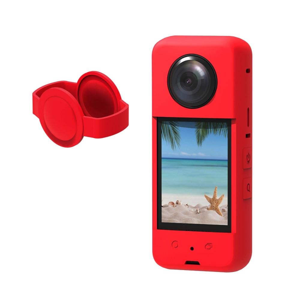 Panoramatický fotoaparát silikonové ochranné pouzdro s krytkou objektivu Shockproof Kompatibilní s Insta360