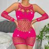 Sexy Unterwäsche Langarm Netzkleidung Bodystocking Lin