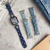Compatible Strap for Apple Watch 11, iWatch 7/8/9/10E, Heart Polka Dot Design, Denim, Xiaomi 9 Pro, Huawei FIT4