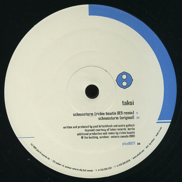 12-дюймовая пластинка TAKSI Schneesturm PLUS8077 Plus 8 Records 2001 Канада Танцевальная Электроника Б/у
