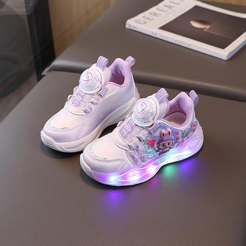 

Детские светящиеся кроссовки-слипоны принцессы на весну 2025 года Size 31, Insole Length 19CM