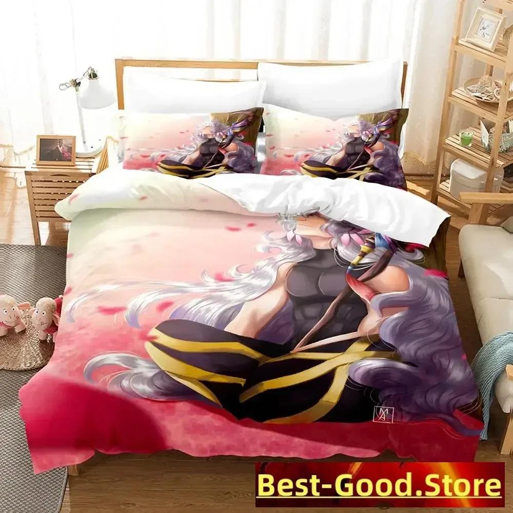 Fate Grand Order, Merlin Bedding Set Printed Bed Set With Pillowcase Duvet Cover Soft Single Double Queen Super King Size