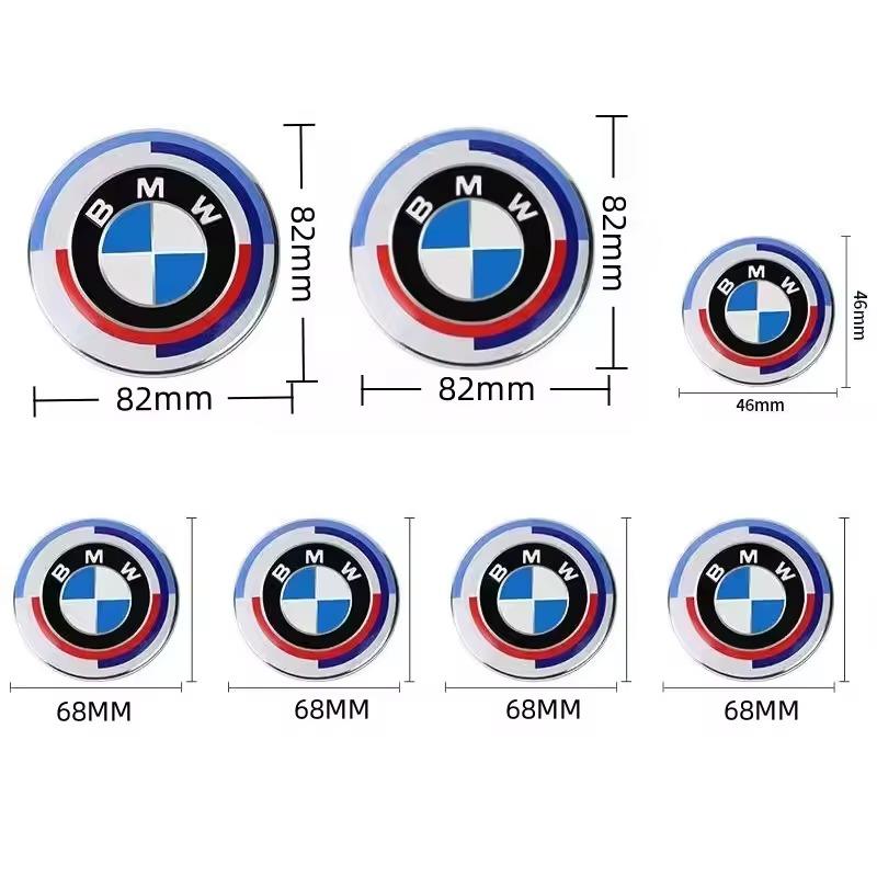 7 szt./zestaw Logo 50. Rocznicy Samochodu Do BMW G30 G31 G38 G11 G12 G20 G28 F10 F48 F49 G01 F20 F21 F22 Pokrywa Dekoracyjna Felgi