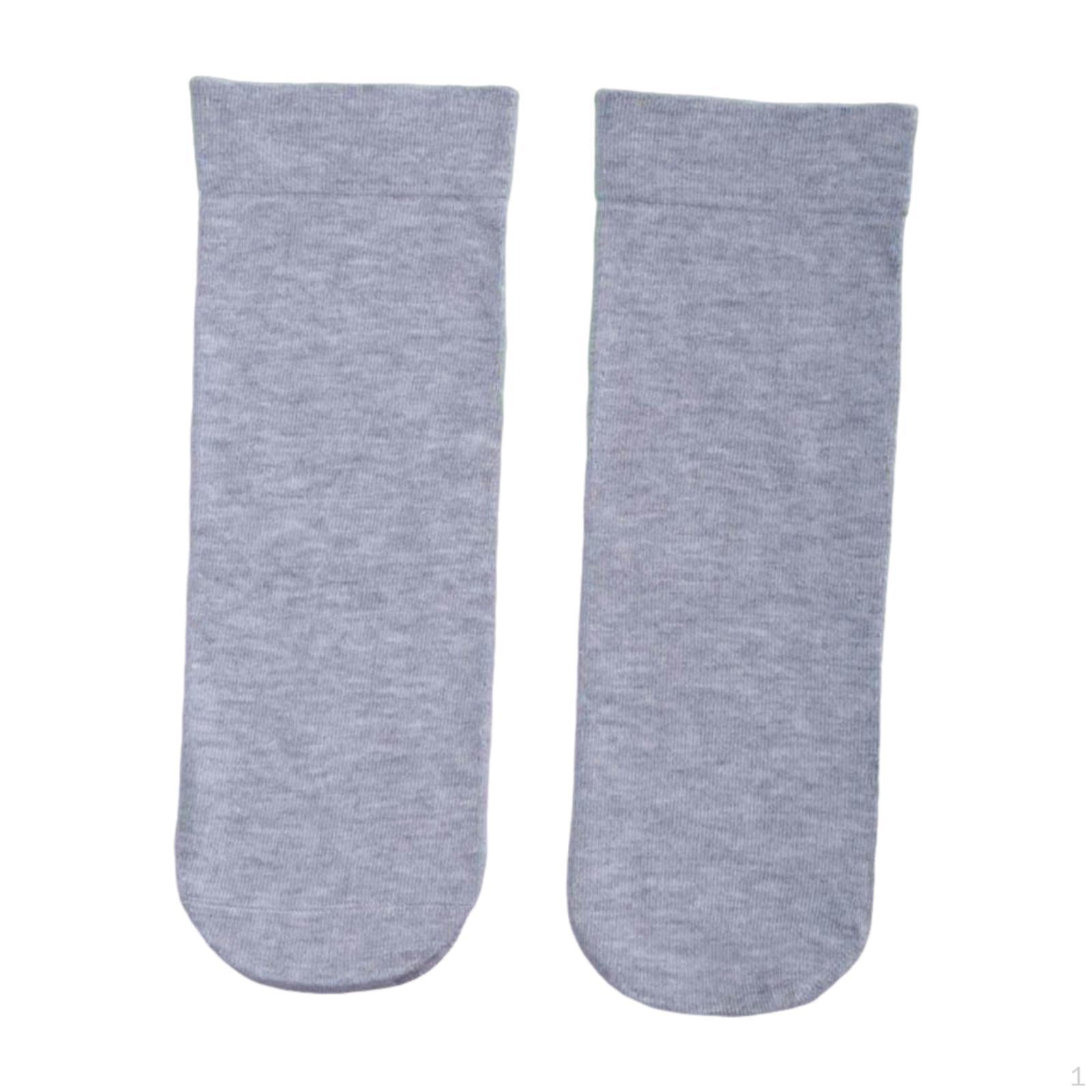 

2Pcs Amputee Socks Sweat Absorption Thickened Indoor Outdoor Soft Breathable Light Gray 30cm
