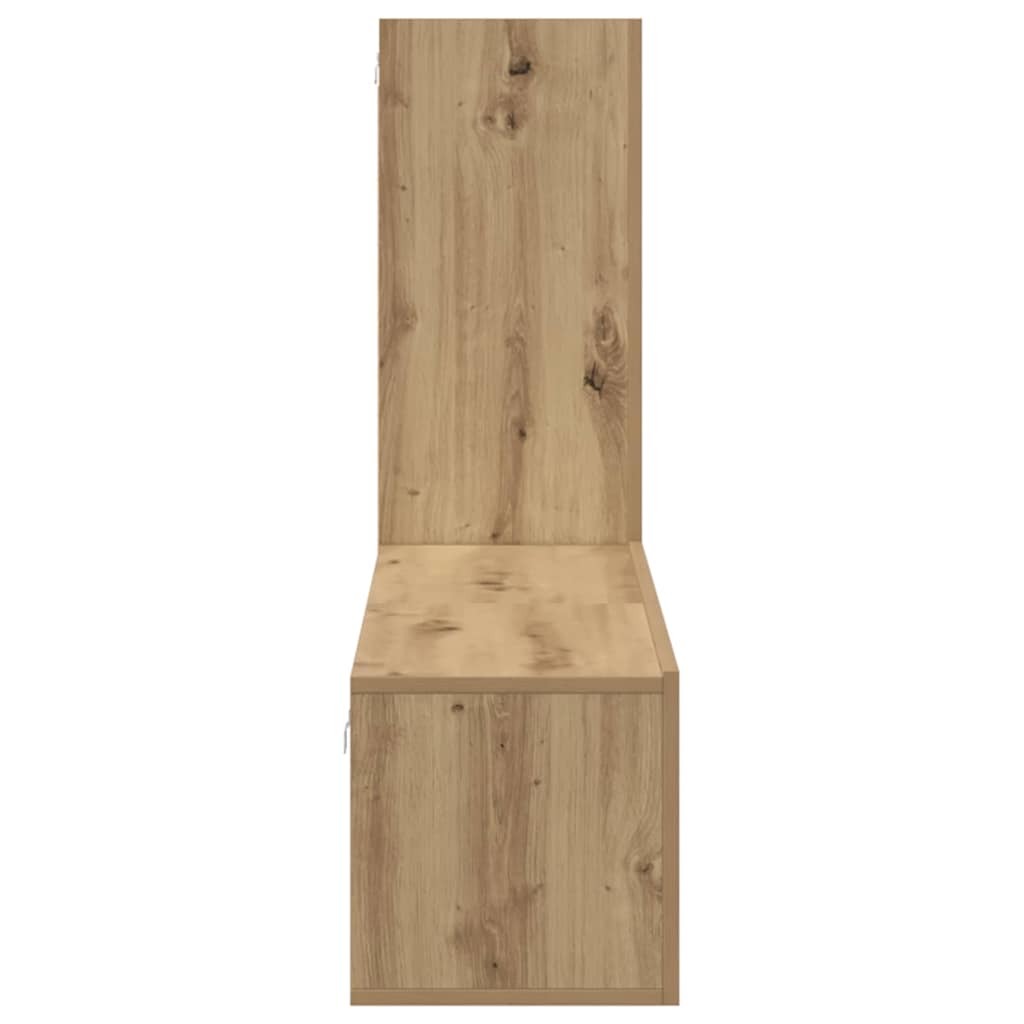 Wall Mounted TV Cabinet Set 3 Pcs Artisan Oak Wood Based Material