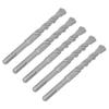 5 Pcs Rotary Hammer Drill Bit 160mm Length 2 Flute Self Centering Carbide Tip Impact Drill Bits for