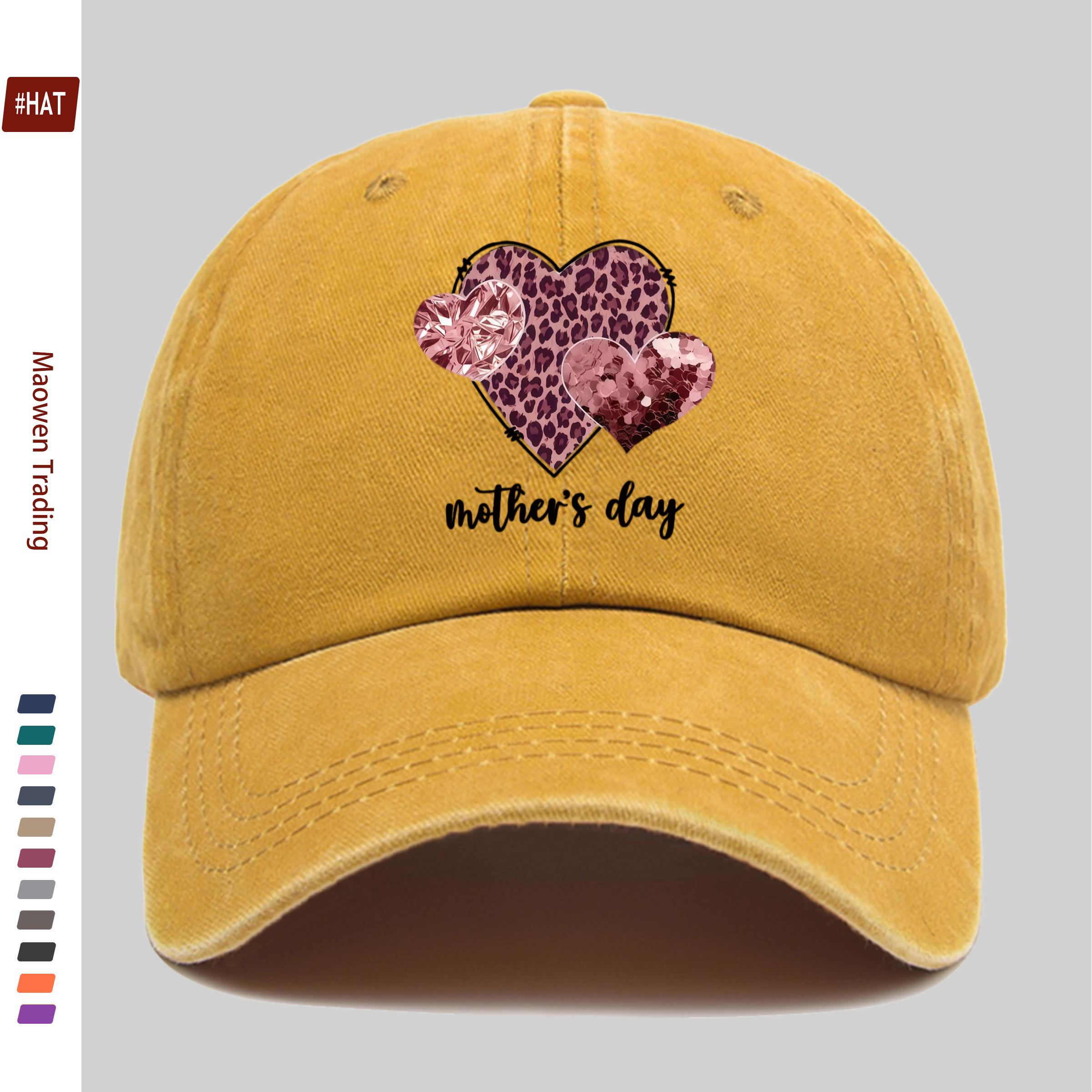 pc Women Pink Leopard Print Trucker Cap Adjustable Snapback Dad Hat with Heart Leopard Design Lightweight Suitable for Ou 1pc