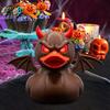 Demon Duck Figurine 3D Printed Devil Duck with Red Horns Bat Wings Halloween Gothic Collectible Statue Desktop Home Decor for Teens Adults