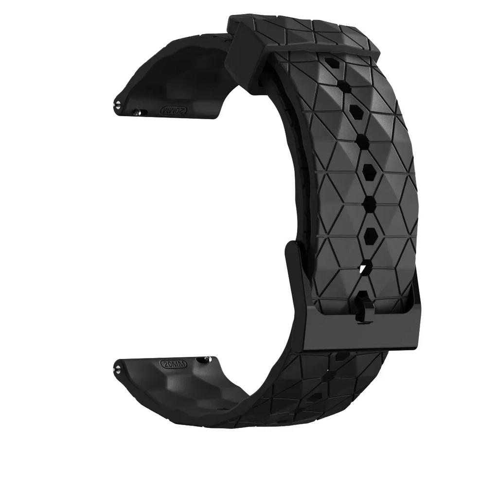 Football Pattern 22mm 20mm Silicone Strap for Garmin Forerunner 55 165 265 965 255 955/Venu 3 2 Band for Garmin Vivomove Trend