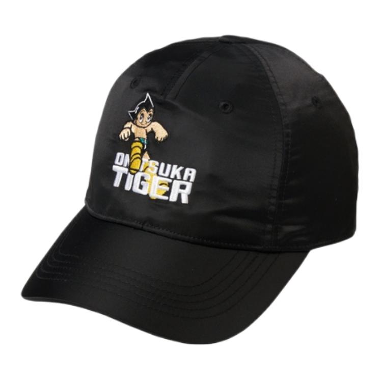 Onitsuka Tiger Polyamide Baseball Caps Unisex Black 3183B170-001 F