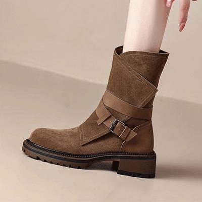 Ankle Women Boots New Chunky Shoes Suede 2025 Trend Winter Chelsea Boots Brand Party Women Sneakers Knight's Botas Mujer