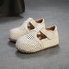 Johnature Genuine Leather Retro Woven Hollowed Out Height Increasing Sandals Comfortable Women's Shoes