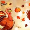 Festival Atmosphere Layout Supplies Thanksgiving Static Window Clings Cartoon Double Turkey Pumpkin Maple Leaf No‑Glue Seasonal Home Party