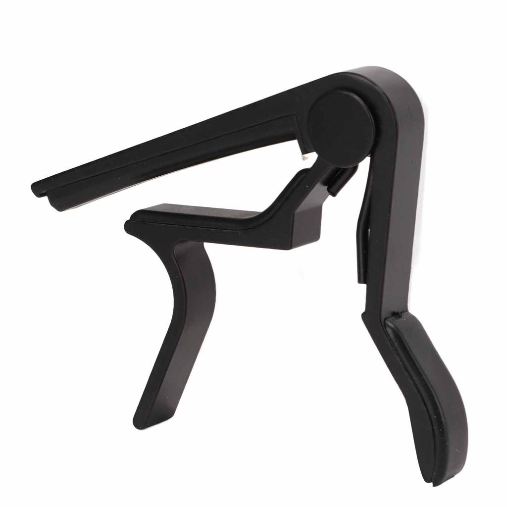 Capo Quick Release String Clamp Accessory Set Kit with 5Pcs Guitar Pick for Bass BanjoBlack