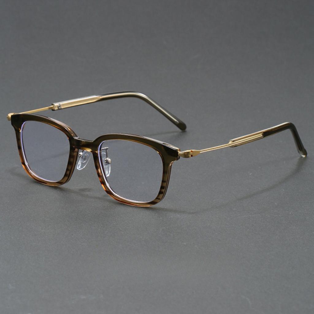 Japanese Acetate Vintage Square Glasses Frame Men'S Women'S Glasses Anti-Blue Light Prescription Optical Lens Glasses