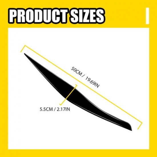 Car Headlight Eyebrow Eyelid Cover Trim Black For BMW 3 Series E90 E91 2005-2012