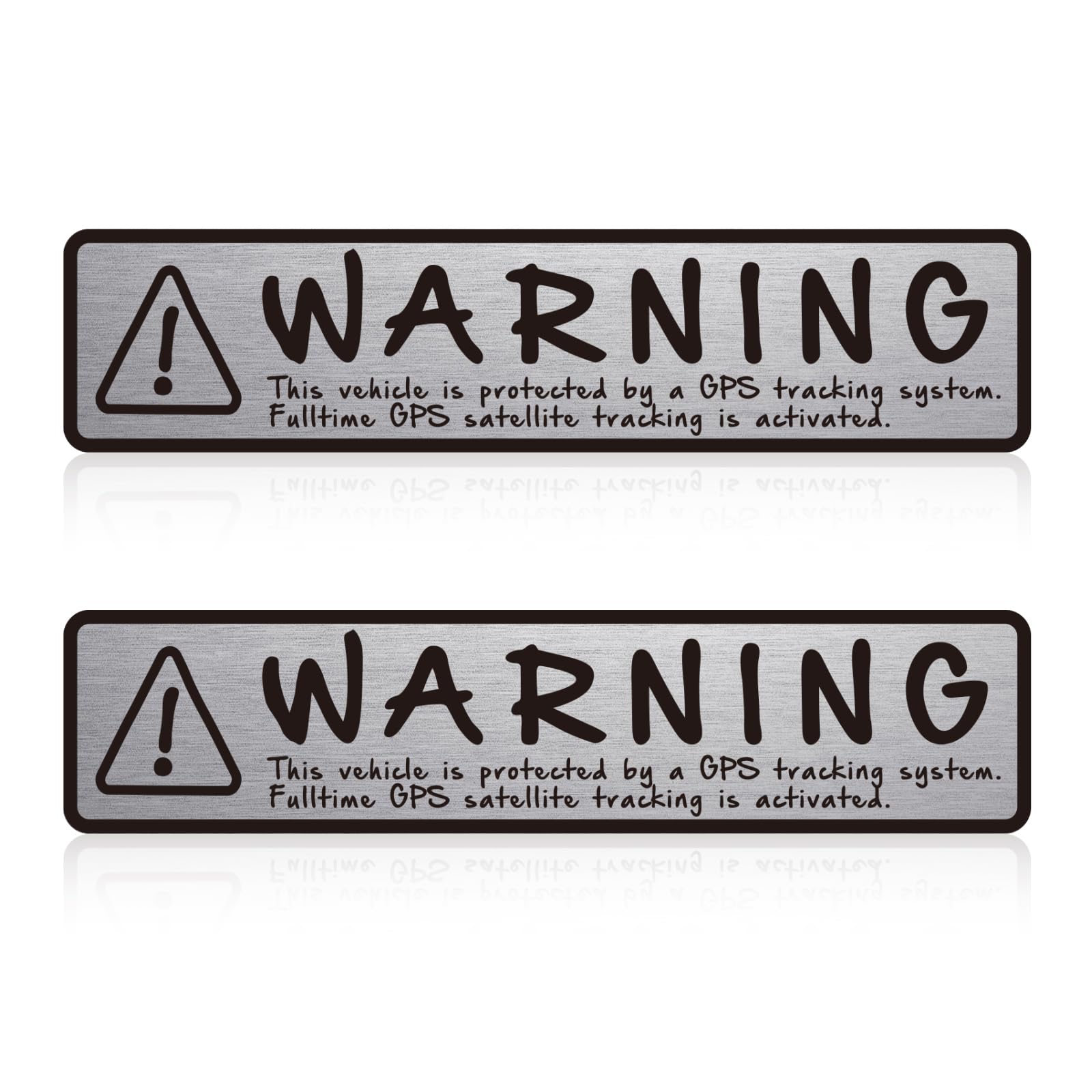 

Security Aluminum Hairline Clear Sticker GPS Warning Car Anti-Theft Warning English Car Sticker Strong Hand-drawn style