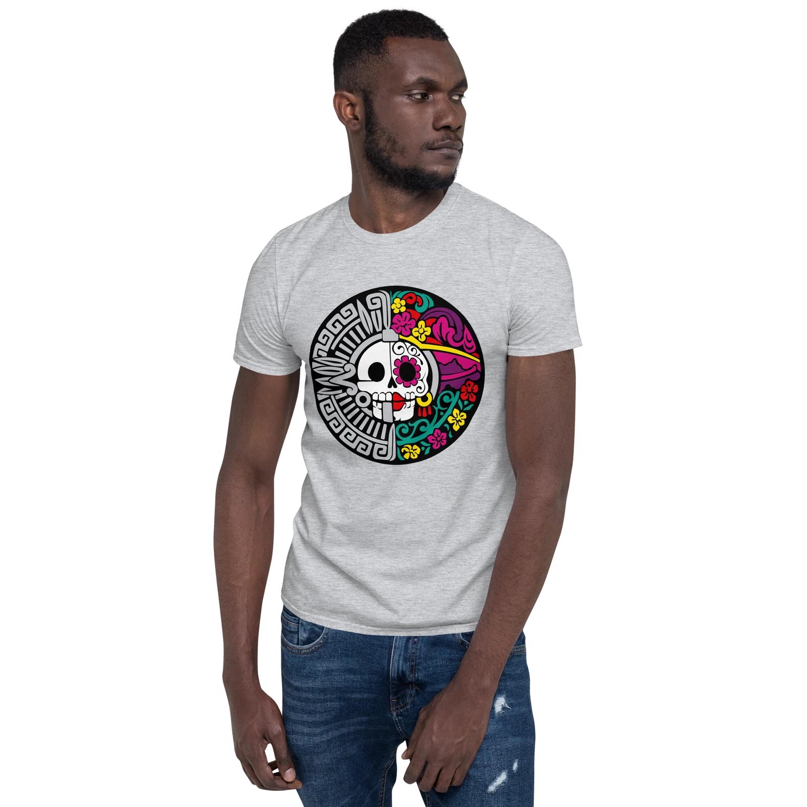 Gothic Day of the dead Aztec Unisex T-Shirt Skull Mexico Tribe Death Muertos XS