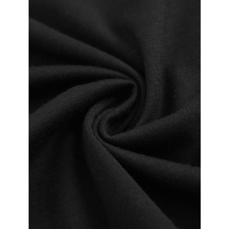 Damen Schwarzes Wall Street T-Shirt Kurzarm Rundhals Lässiges T-Shirt mit Historischem Foto & Datumsdruck, Maschinenwaschbar für - Tragen Geeignet für