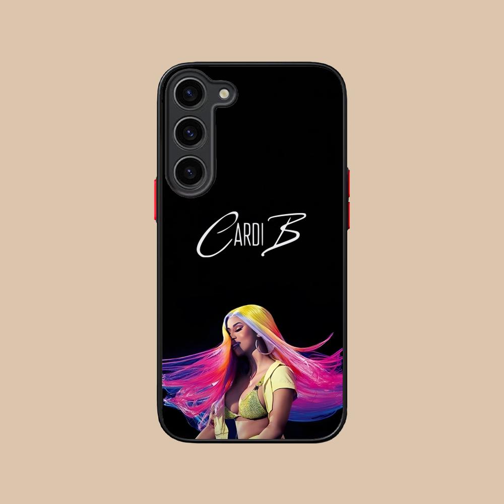 Cardi B Silicone Mobile Phone Case for Samsung Galaxy S26 S25 S24 S23 S22 S21 Plus FE Ultra Colorful Cover