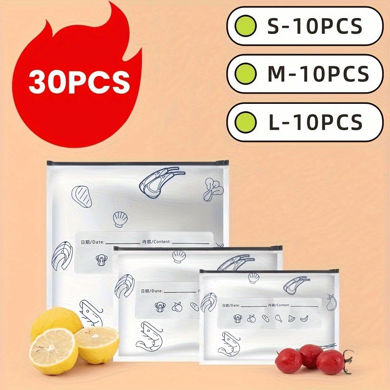 Aluminum Foil Refrigerator Storage Bags Reusable Perfect for Kitchen Organization In The Refrigerator Or Freezer 3 Size Zipper Fresh-Keeping Bags