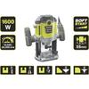 RYOBI - Défonceuse 1 600 W - 10 000-26 000 tr/min - pinces 8/6 mm - 5 fraises incluses - Livrée en coffret - RRT1600-K