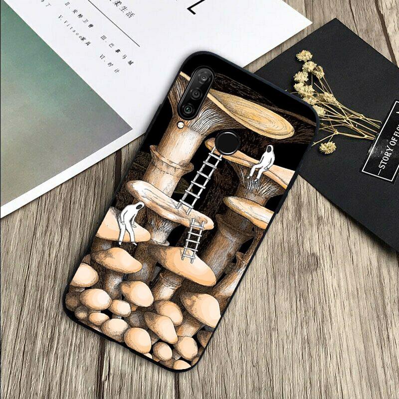 Weird Trippy Mushroom For Huawei Nova Y72 Y73 Y90 Y70 Y60 Y91 Y61 12s 12i 11i 8i 9 10 SE P40 Lite P60 P30 Pro Case