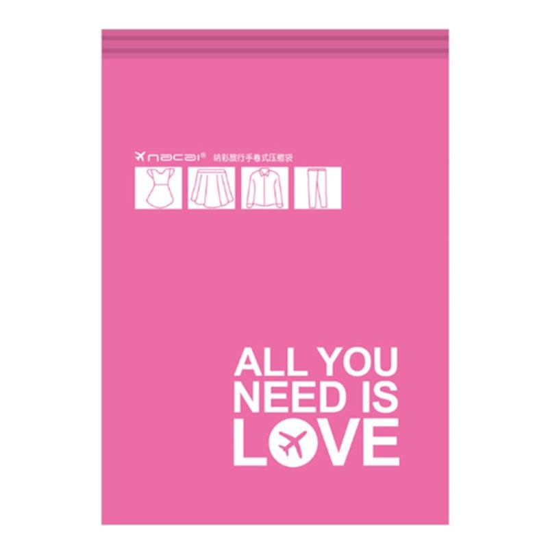 Home Supply Space Clothing Storage Vacuum Seal Compression Garment Pouch Bag Hand Pressure Plastic B