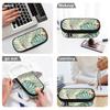 Pen Case Classic Design Durable 300D Polyester Zipper Closure with Main Compartment Mesh Pocket and Pen Slots for Daily School Use