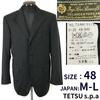 Made In Japan LORO PIANA/TETSU S.p.a Spring/Summer Tailored Jacket 48 M-L Men Charcoal Gray Half Lining