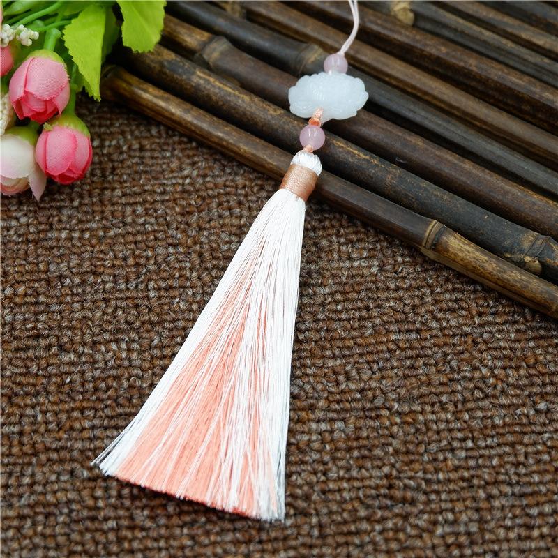 Antik Tofsig Öron i Två Färger, Kinesisk Stil Accessoar Hänge, Retro Klassiskt Fläkt Hänge, Väskhängande Smycke Hänge.