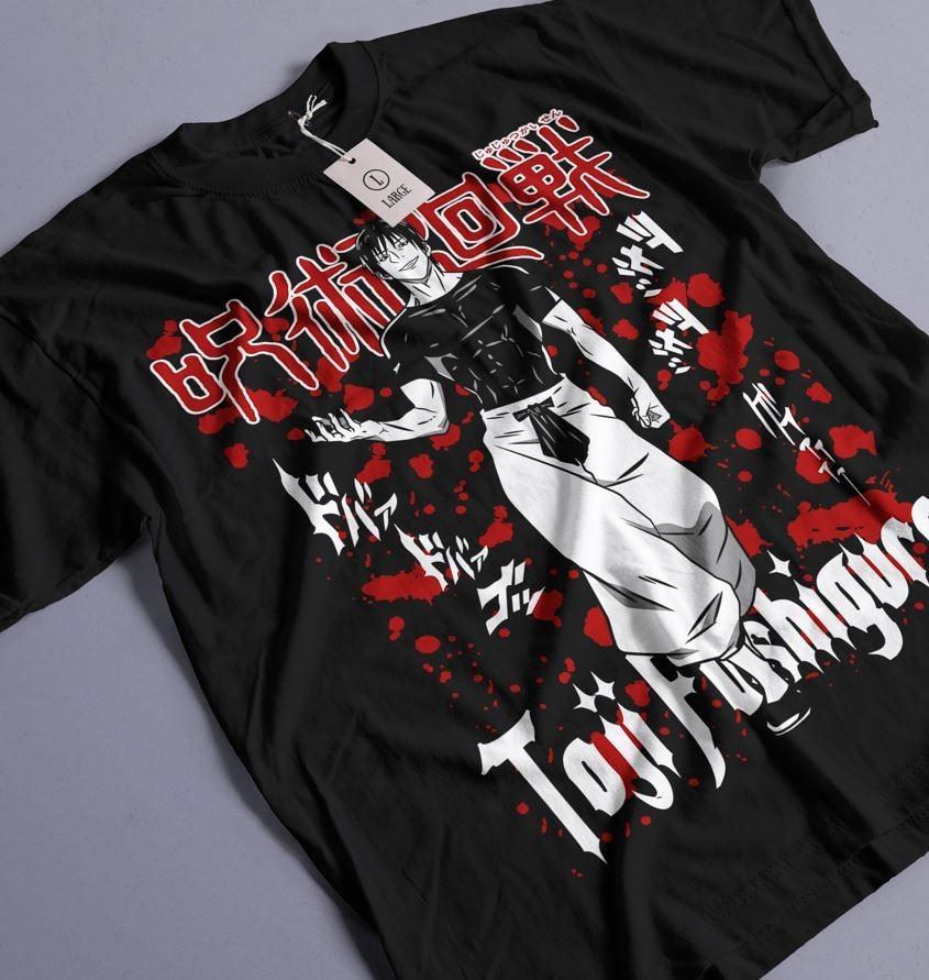 

Jujutsu Kaisen Фушигуро Тоджи Футболка Аниме Хоррор Черная Короткий Рукав Все Размеры L