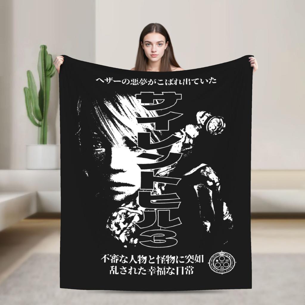 There Was a Hole Here Silent Hill Blankets Fleece Print Breathable Ultra-Soft Throw Blankets for Sofa Bedroom Rug Piece