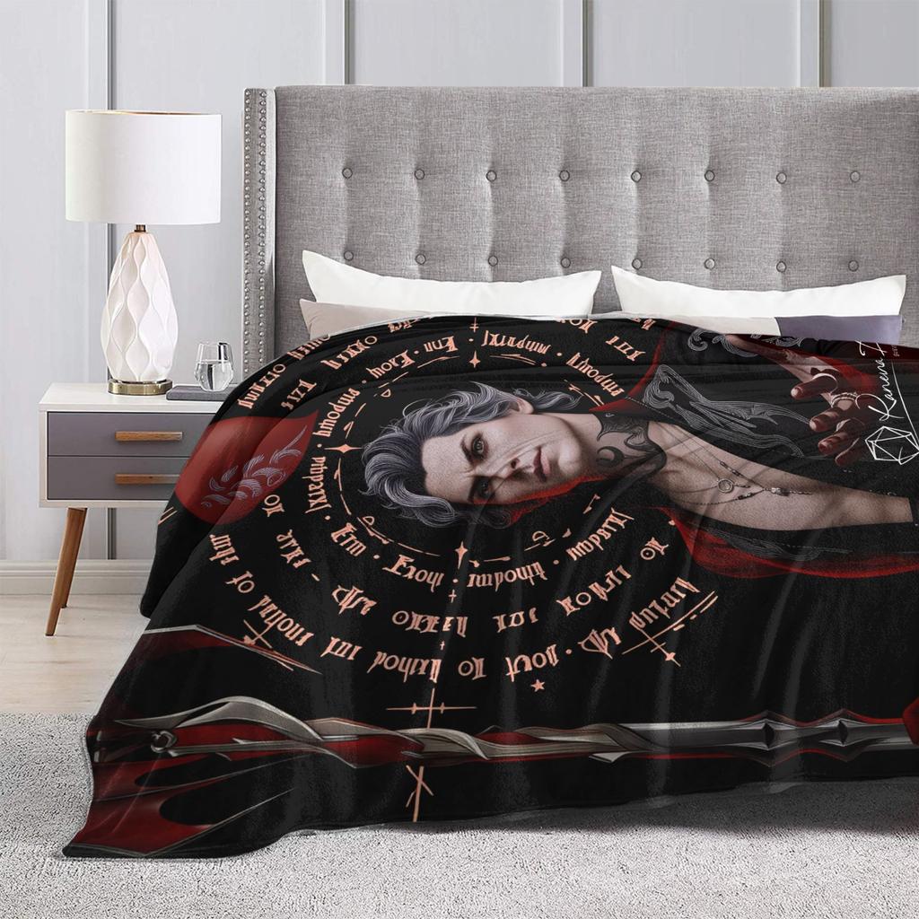 Astarion Baldurs Gate 3 Flannel Blanket Soft Durable Throw Blanket for Living Room Camping Novelty Bedspread Sofa Bed Cover