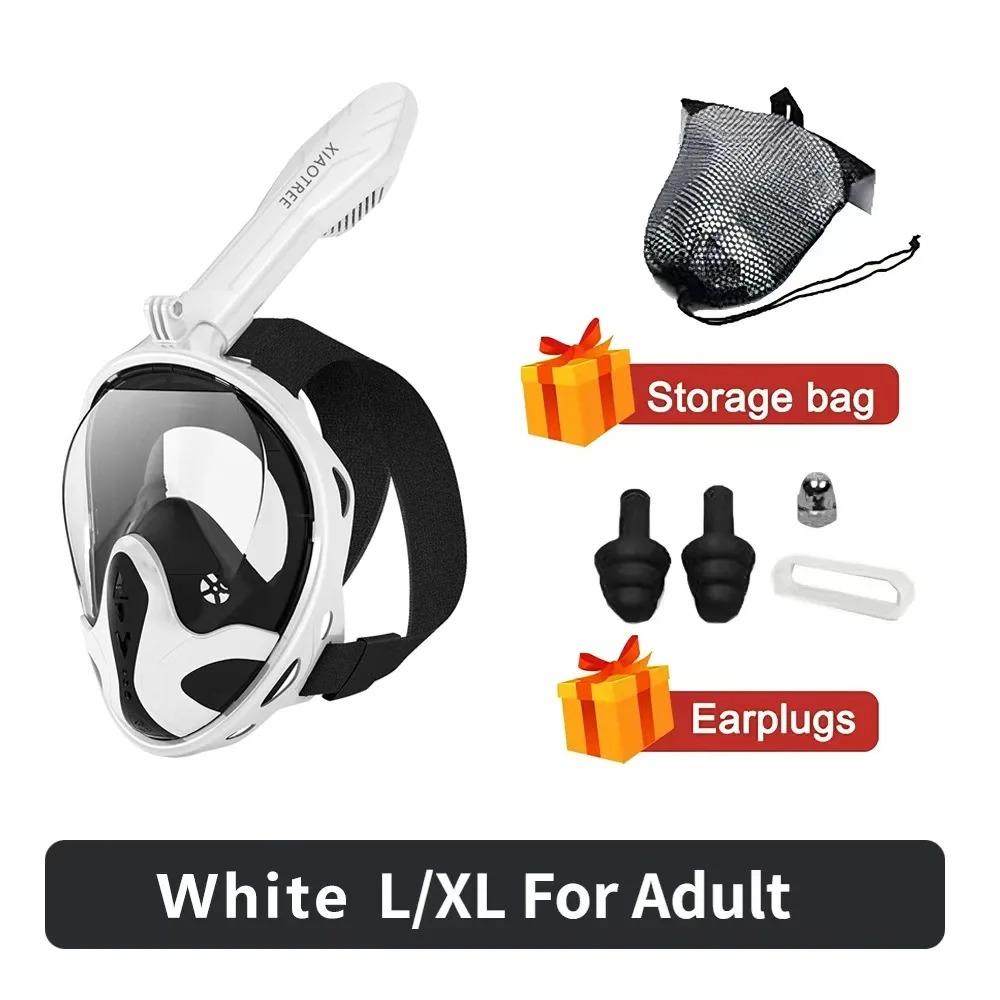 Underwater Scuba Anti Fog Face Diving Mask Snorkeling Respiratory Masks Safe Waterproof Swimming Equipment for Adult Kids