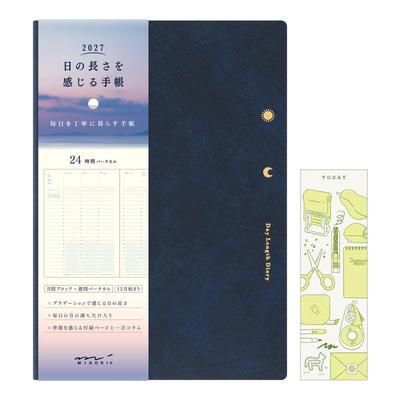 Midori Feeling the Length of Days Planner 2027 B6 Weekly Navy Limited Edition with Bookmark 22483006 December Start 2026
