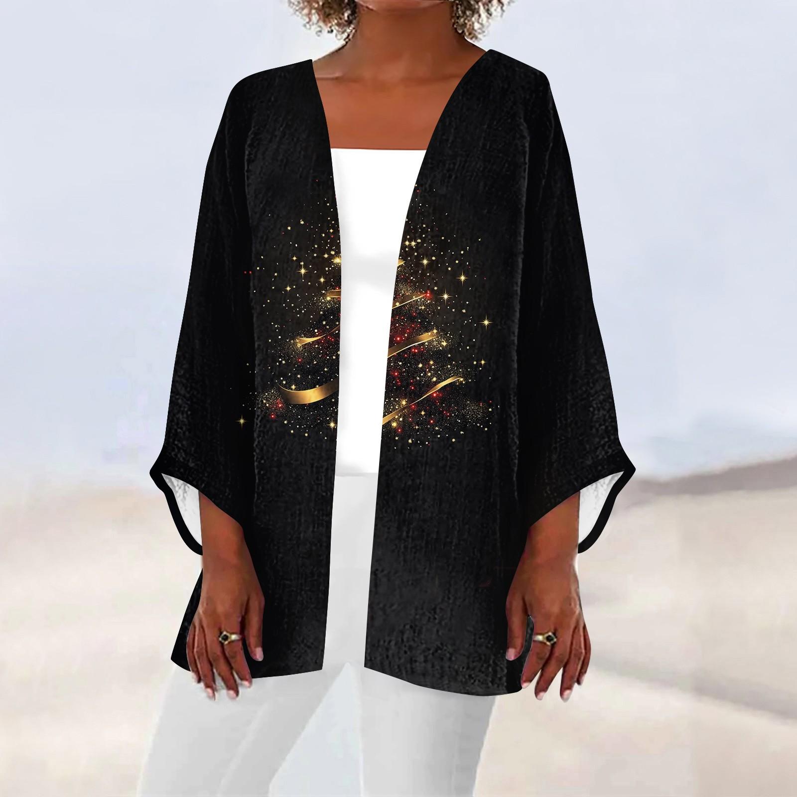 

Женская повседневная модная легкая куртка средней длины с принтом, кардиган XXXL золотой